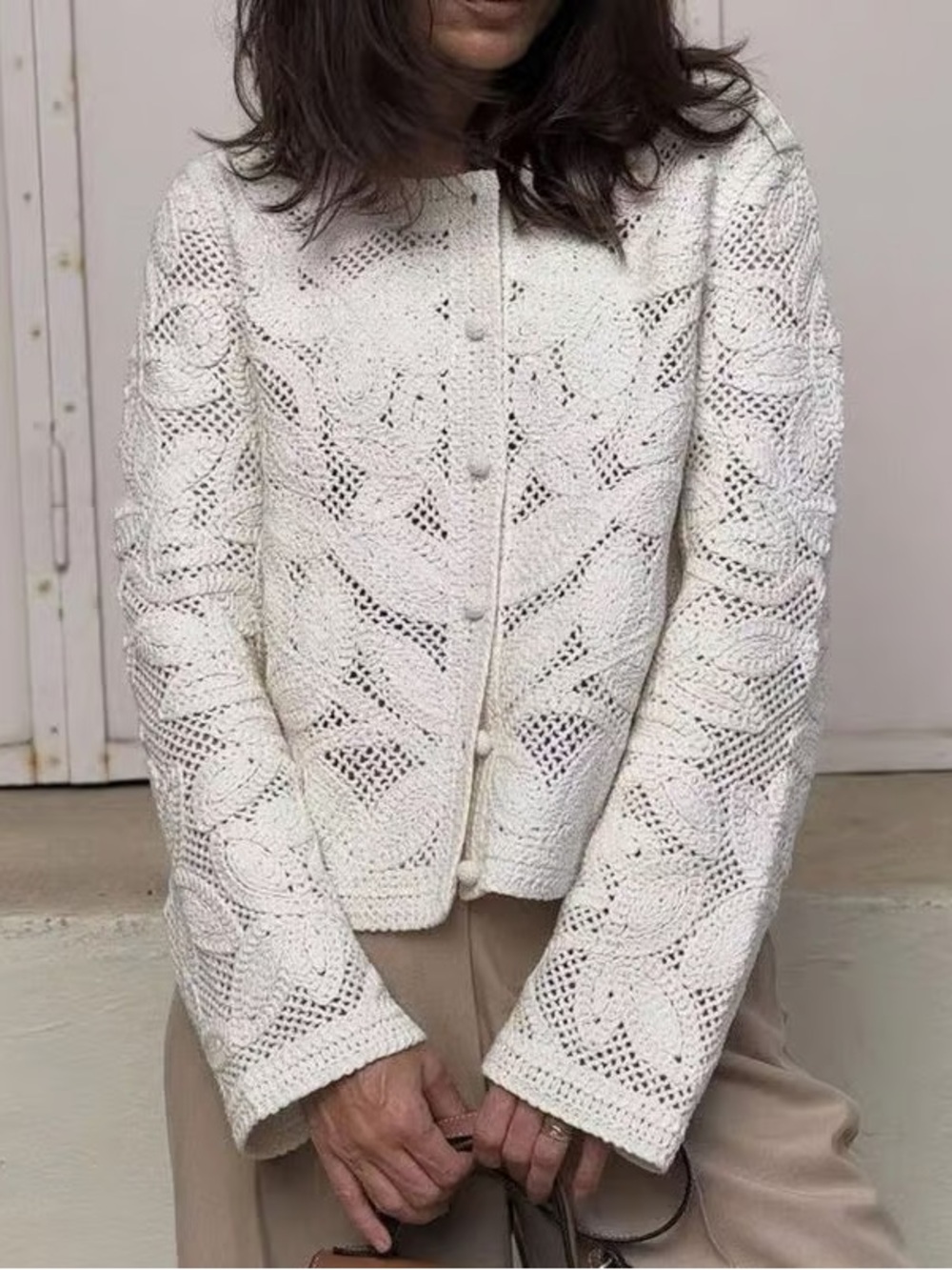 Sezane Nora Cotton Cardigan S
